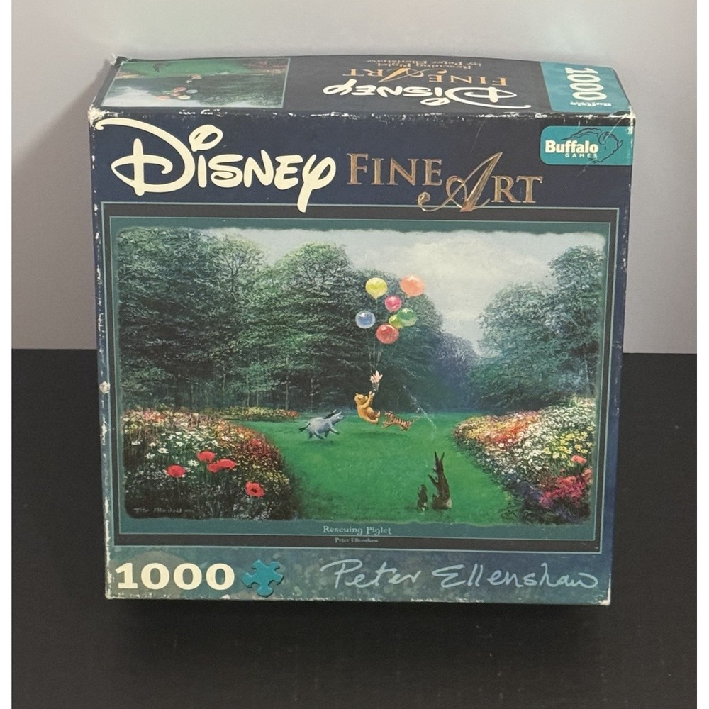 Disney Fine Art Winnie the Pooh Rescuing Piglet 1000 Piece Puzzle Buffalo Poster